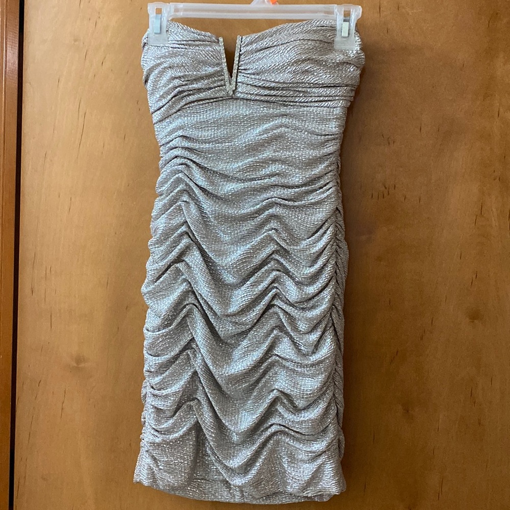 Strapless sparkly dress